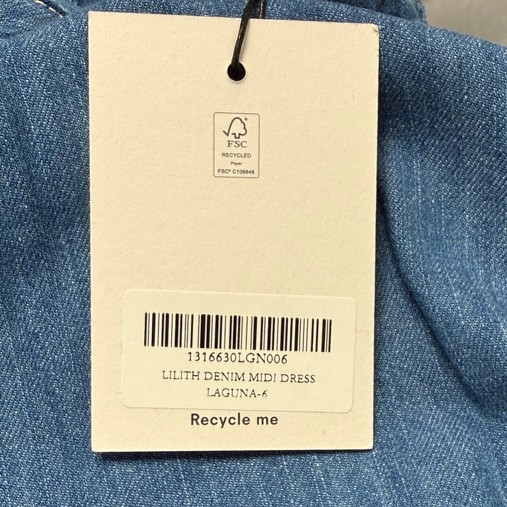 Reformation Lilith Denim Midi Dress - Picture 5 of 6